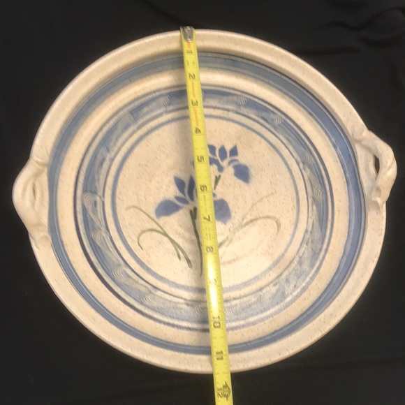 Vintage Signed/Dated Studio Pottery Round Dish Tray Casserole Pie Plate - Picture 7 of 9